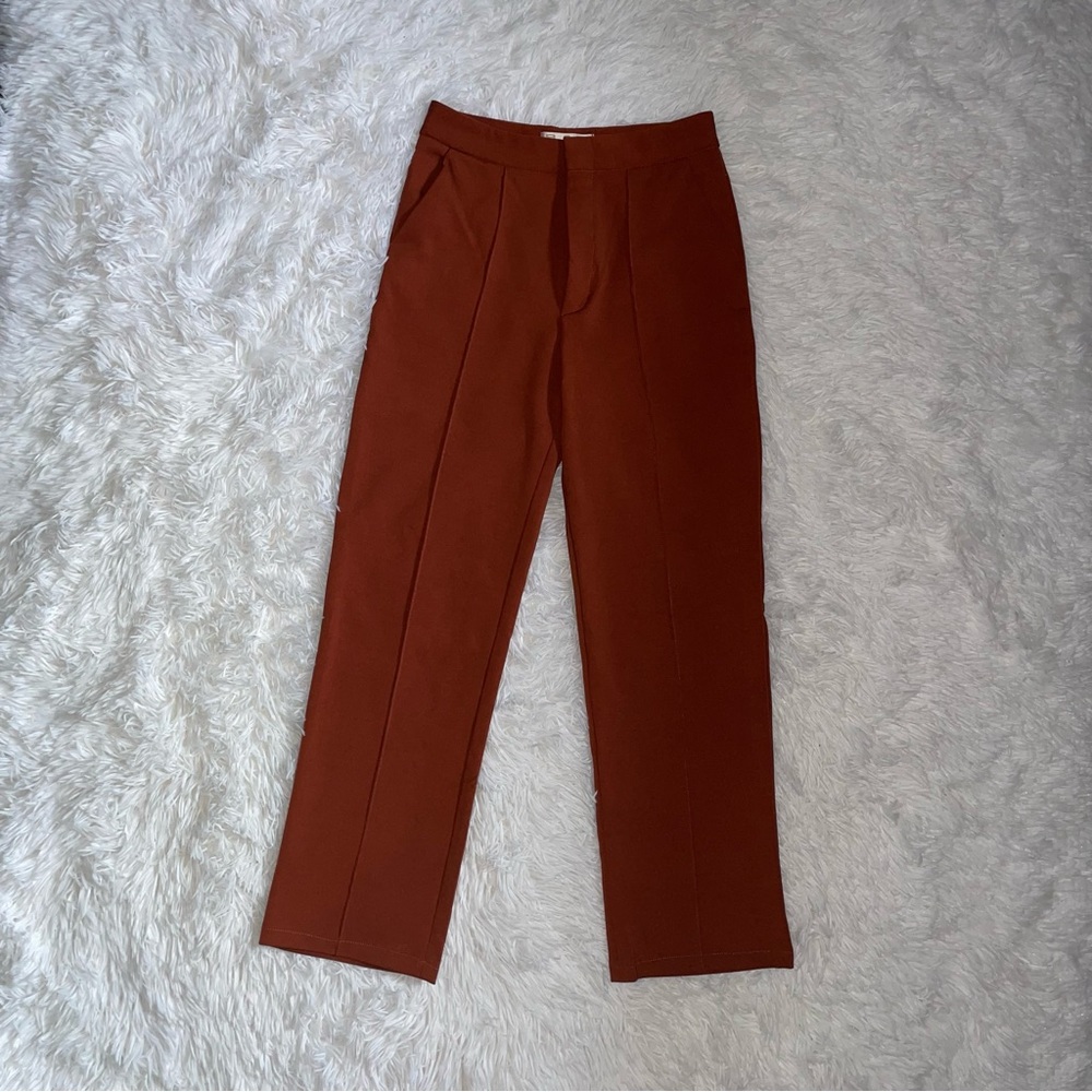 Brown High-waisted Trousers
